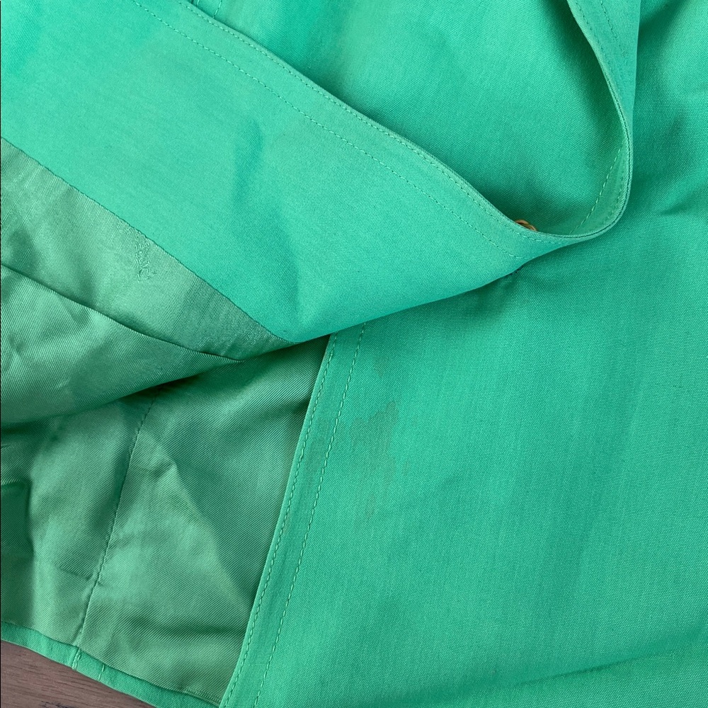 Vintage Lime Green Silk Blend Blazer Size 6 Designer Quiet Luxury - Picture 11 of 11